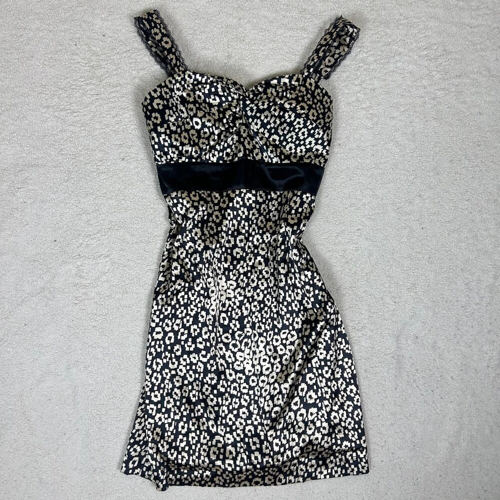 Guess Y2K Leopard Tan and Black Mini Dress